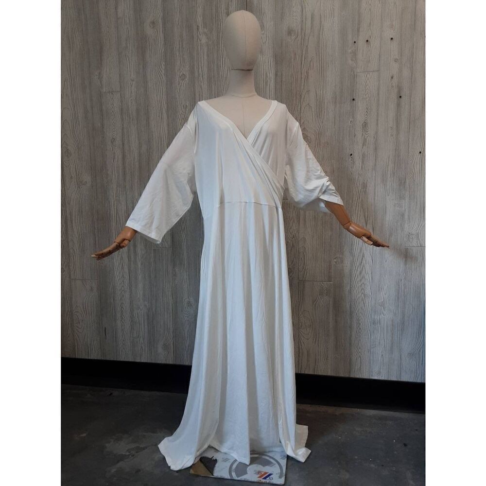 Milloud Plus Size Dress for Women - 3/4 Sleeve V-Neck Maxi Dress for Women with